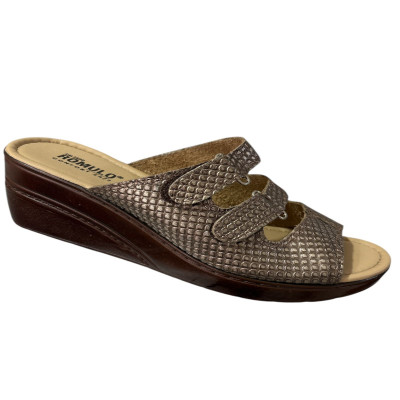 Romulo Sandalia Cuero Bronce Mujer Talla 36 Ref 7104 